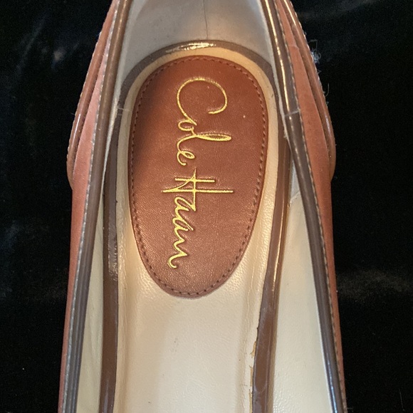 Never worn brown leather heels with buckle design. - Picture 2 of 5